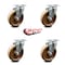 Service Caster 5 Inch High Temp Phenolic Wheel Swivel Top Plate Caster Set SCC-20S514-PHRHT-TP2-4 - alternate 4